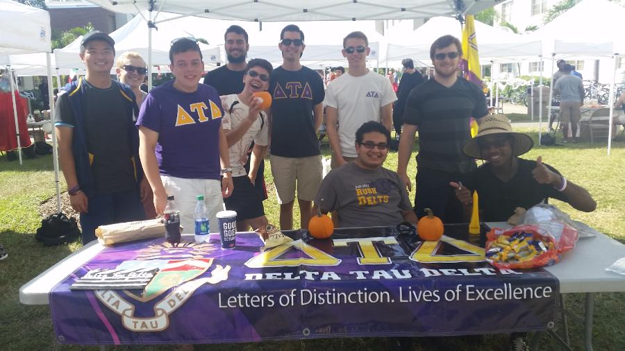 Delta Tau Delta hosts a booth during Treat-or-Treat at Florida Tech