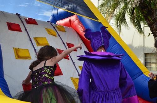 Bouncy houses are fun for kids during Treat-or-Treat at Florida Tech